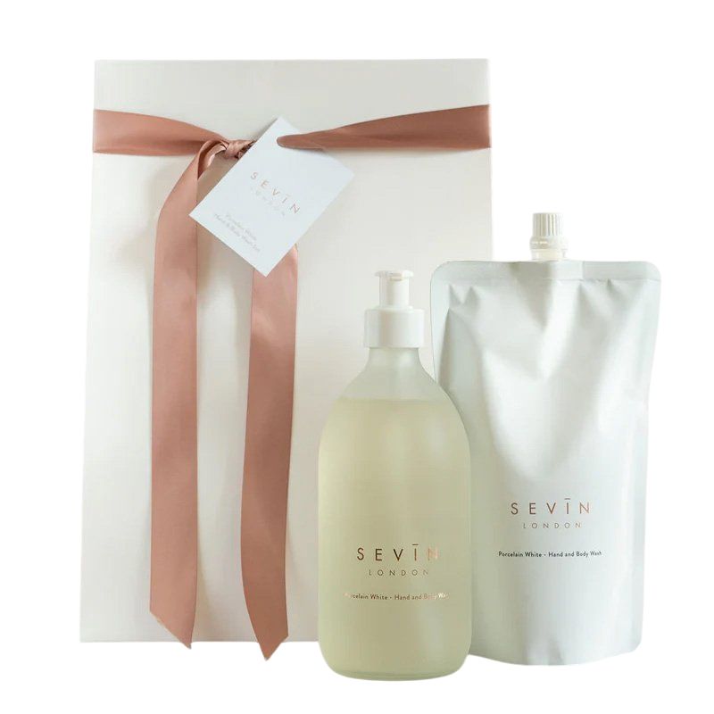 SEVIN Porcelain White Hand and Body Wash Gift Bag (s.g. 500 мл + refill s.g. 500 мл)